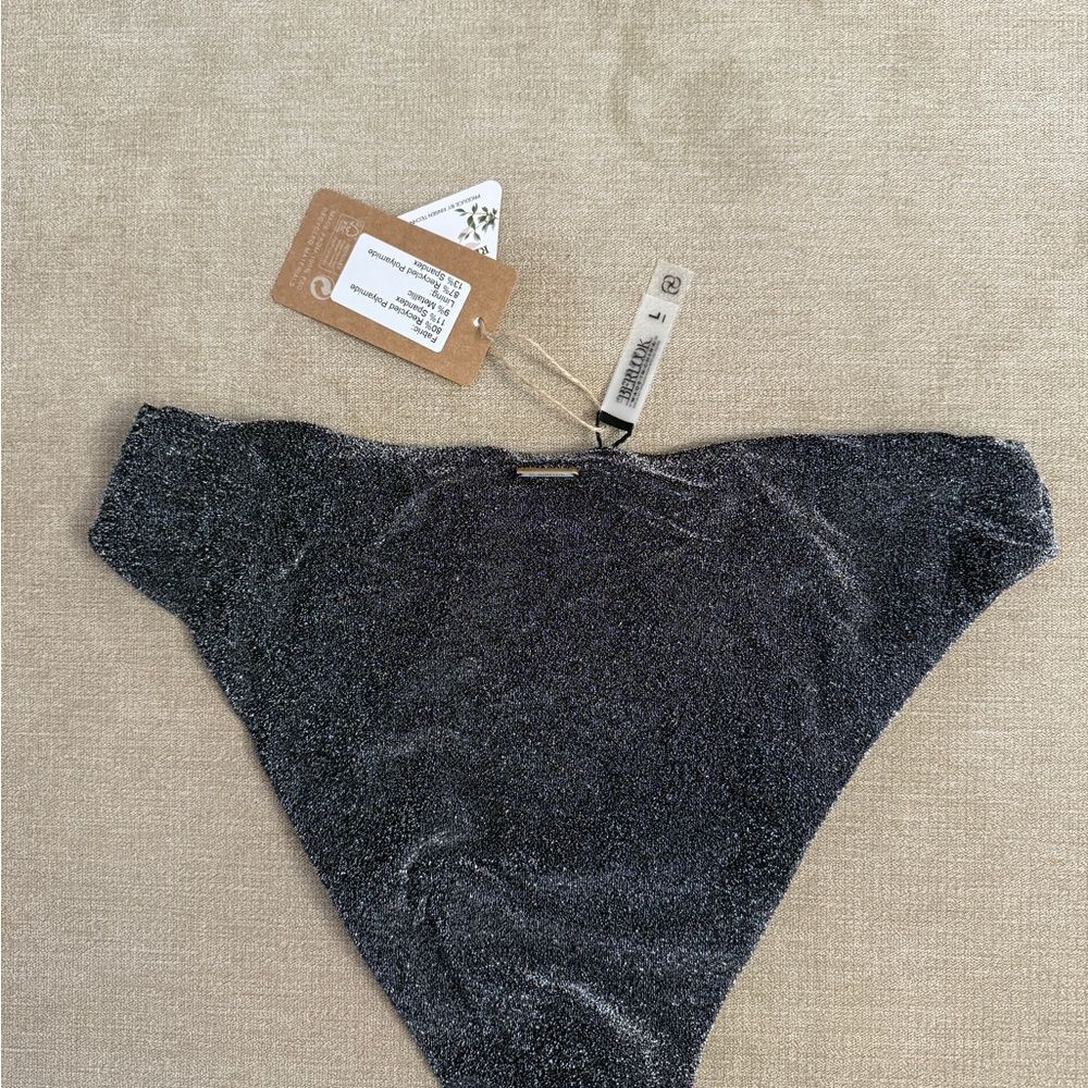 Berlook Black Lurex Bikini Bottom Large NWT - Picture 6 of 8